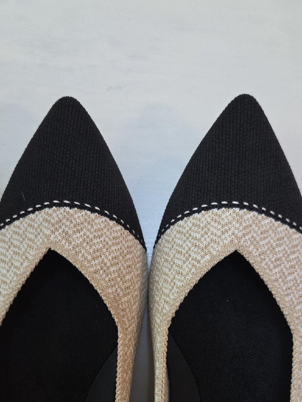 Rothy's The Point Cream Herringbone Pointed Flats - Picture 8 of 11